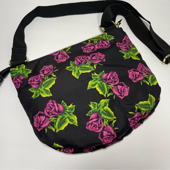 Betseyville Betsey Johnson Floral Crossbody Bag with Purple Roses - Picture 4 of 11